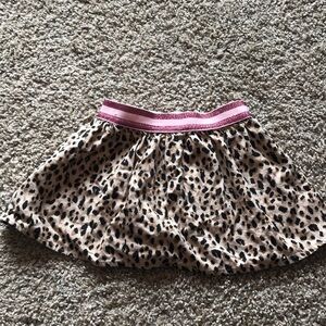 365 Kids Leopard Skirt Lined With Cream Shorts